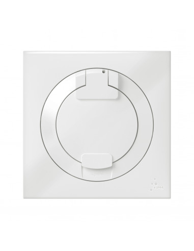 PRISE DE COURANT AVEC TERRE IP44 BLANC DOOXIE LEGRAND 600344