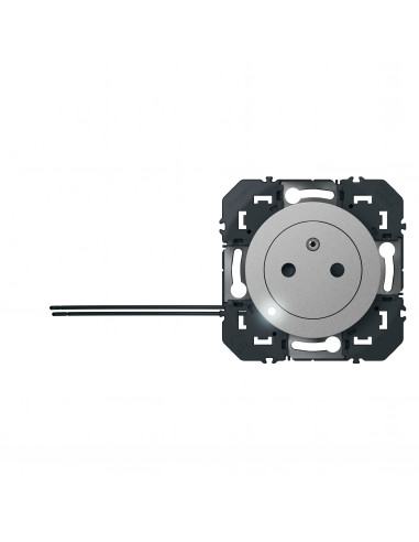 Prise de courant 2P+T à voyant Surface dooxie 16A finition alu LEGRAND 600420