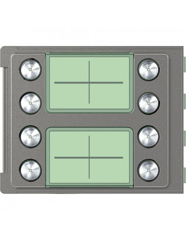 Façade Sfera Robur pour module électronique audio 8 appels/2 rangées BTICINO 352185