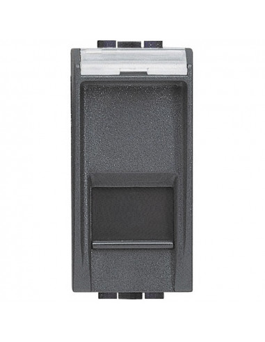 Prise RJ 45 Livinglight Cat. 6A STP Anthracite 1 module BTICINO L4279C6A