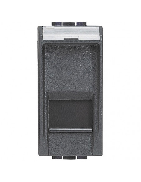 Prise RJ 45 Livinglight Cat. 6A STP Anthracite 1 module BTICINO L4279C6A