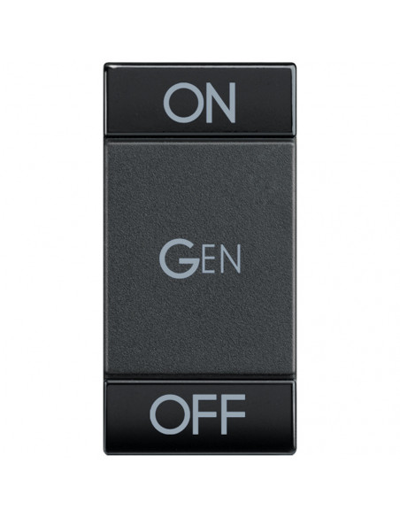 Manette Livinglight MyHOME BUS symbole ON/OFF/GEN 1 module anthracite BTICINO L4911AFN