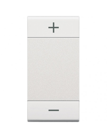 Manette Livinglight MyHOME BUS symbole +/ type bascule 1 module blanc BTICINO N4911ADN