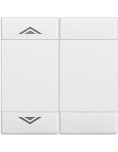 Manette Livinglight MyHOME BUS symbole montée/descente 2 modules blanc BTICINO N4911M2AHN 2