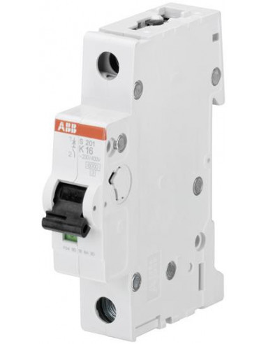 DISJONCTEUR S201 1P 0.5A COURBE K RACCORDEMENT A VIS - 10KA (1MODULE) ABB 352175 2CDS251001R0157