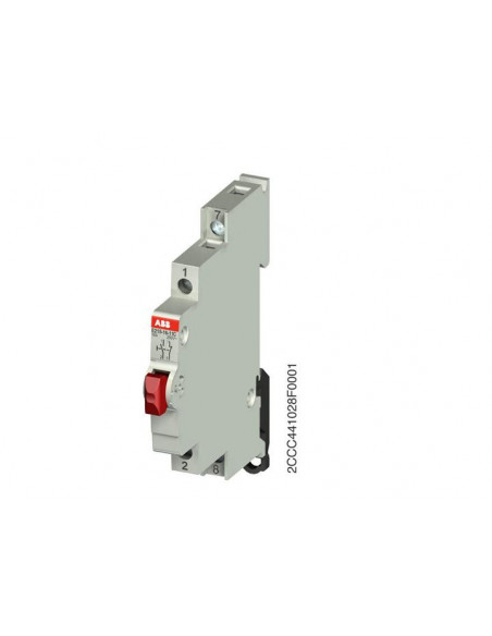 BOUTON POUSSOIR 16A 250V AC 1O+1F ROUGE ABB 703151 2CCA703151R0001