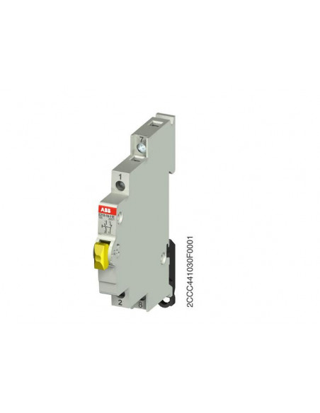 BOUTON POUSSOIR 16A 250V AC 1O+1F JAUNE ABB 703153 2CCA703153R0001
