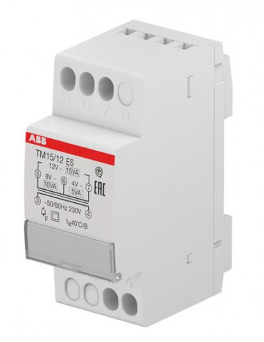 UTILISATION DISCONTINUE TRANSFO. SONNERIE TM 15 12 ENERGY SAVER ABB T228585 2CSM228585R0802