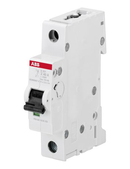DISJONCTEUR S201 1P 16A COURBE Z RACCORDEMENT A VIS - 10KA (1MODULE) ABB 353113 2CDS251001R0468