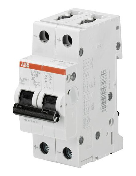 DISJONCTEUR DC (S202MUC) 2P 10KA 440VDC C-50A ABB 381226 2CDS272061R0504