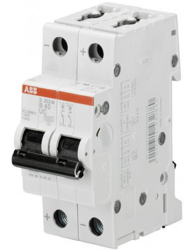 DISJONCTEUR DC (S202MUC) 2P 10KA 440VDC C-63A ABB 381227 2CDS272061R0634