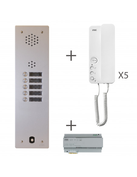 KIT AUDIO 1R 5BP 2 VOICE PROGRAMMÉ URMET KA83/105
