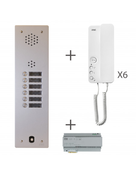 KIT AUDIO 1R 6BP 2 VOICE PROGRAMMÉ URMET KA83/106