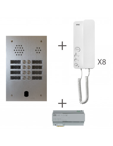 KIT AUDIO 2R 8BP 2 VOICE PROGRAMMÉ URMET KA83/208