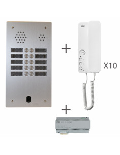 KIT AUDIO 2R 10BP 2 VOICE PROGRAMMÉ URMET KA83/210 2
