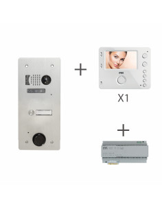 KIT VIDEO ALU1R 1BP 2 VOICE PROGRAMMÉ URMET KV83/101 2