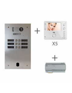 KIT VIDEO ALU 5LOG 2R 2 VOICE PROG URMET KV83/205 2