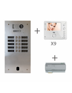 KIT VIDEO ALU 9LOG 2R 2 VOICE PROG URMET KV83/209 2