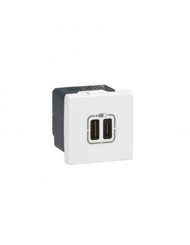 PRISE MOSAIC CHARGEUR 2 USB TYPE A + C LEGRAND 077592