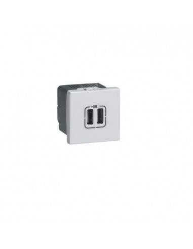 Prise 2 USB Type-C 3A 5V 15W Mosaic 2 modules 230V alu LEGRAND 079390