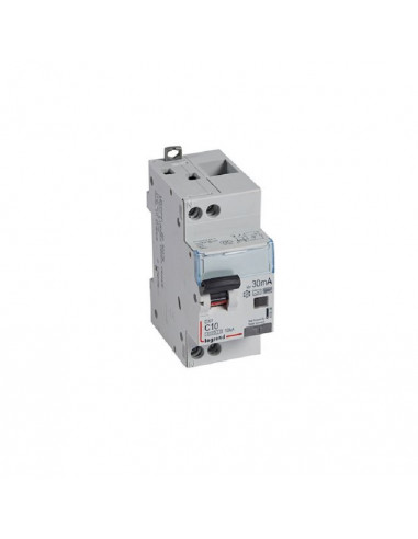 DISJONCTEUR DIFF DX³ 6000 -VIS/VIS-U+N 230V~- 10A TYPE HPI 30 MA-10 KA COURBE C 2M LEGRAND 410854