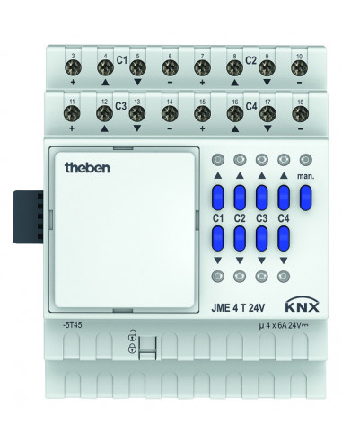 Module extension Actionneur volets 4 circuits JME 4 T 24v KNX THEBEN 4930265
