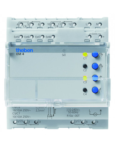 Module extension 4c pour Interrupteur horaire digital annuel top2 THEBEN 6490104