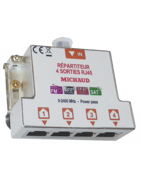 REPARTITEUR Gr2 TV 4 SORTIES RJ45 MICHAUD LB024
