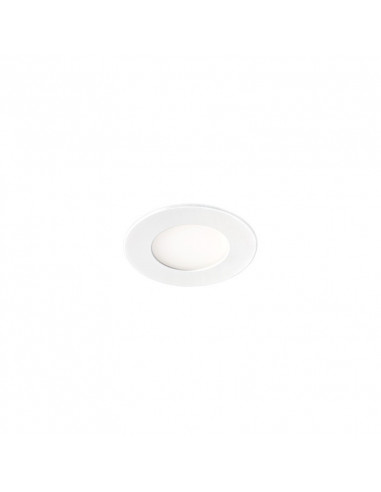 FLAT LED Encastré plat rond fixe blanc 110° LED intégré 5W 4000K 320lm ARIC 50359