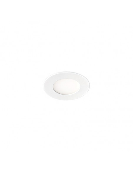 FLAT LED Encastré plat rond fixe blanc 110° LED intégré 5W 4000K 320lm ARIC 50359