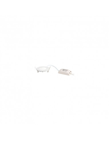 FLAT LED Encastré plat rond fixe blanc 110° LED intégré 5W 4000K 320lm ARIC 50359