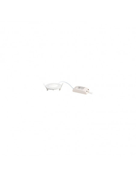 FLAT LED Encastré plat rond fixe blanc 110° LED intégré 5W 4000K 320lm ARIC 50359