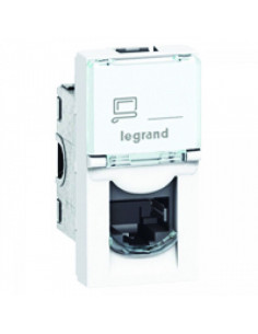 PRISE RJ45 C6 UTP 1 MODULE ANTIMICROBIEN MOSAIC LEGRAND 076581