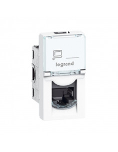 PRISE MOSAIC RJ11 1 MODULE BLANC LEGRAND 078730