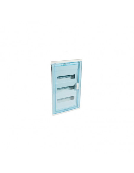 Coffret modulaire encastré 3 rangées 36+6 modules avec porte isolante galbée transparente LEGRAND 001523