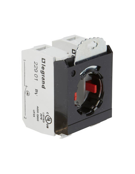 Sous-ensemble bloc pour tête non lumineuse Osmoz raccordement à vis 2NF et étrier 3 postes LEGRAND 022973