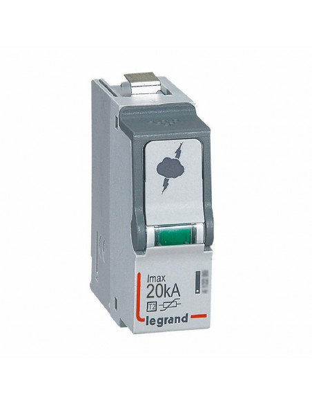 Cassette de remplacement pour parafoudre basse tension typeT2 Imax 20kA LEGRAND 412297