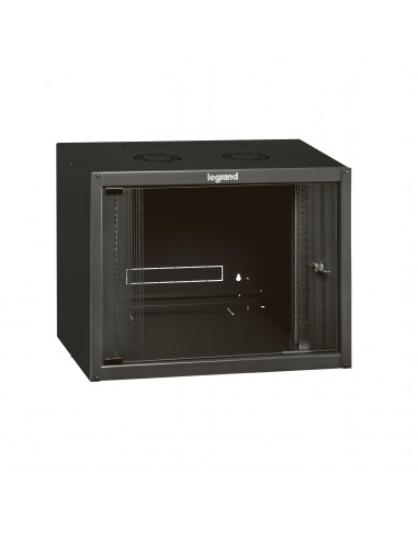 Coffret fixe 19 pouces livré monté Linkeo capacité 12U 625x600x450mm LEGRAND 646202
