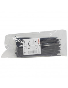 100 Colliers Colring largeur 4,6mm longueur 180mm en sachet noir LEGRAND 031807