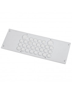 Plaque Cabstop IP55 avec 28 entrées Ø5mm à Ø14mm et 2 entrées Ø14mm à Ø24mm avec 2 réserves LEGRAND 036497
