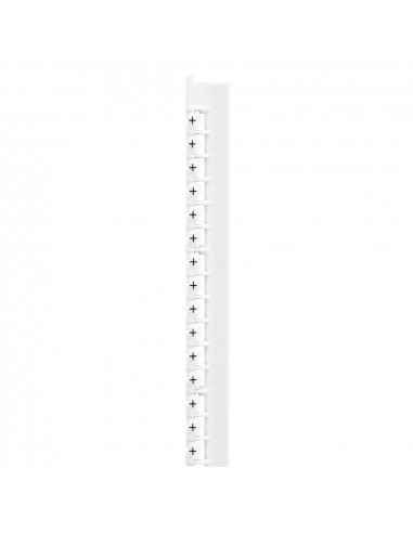 240 repères Mémocab largeur 2,3mm avec signe conventionnel plus noir sur fond blanc LEGRAND 037956