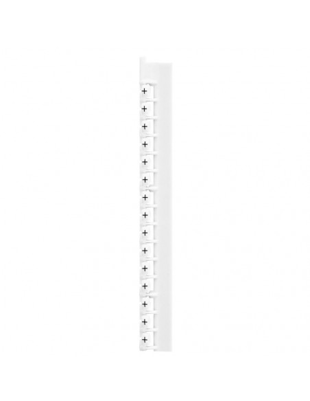 240 repères Mémocab largeur 2,3mm avec signe conventionnel plus noir sur fond blanc LEGRAND 037956