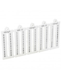 100 repères à lecture horizontale pour bloc de jonction viking 3 pas 5mm avec chiffres 201 à 300 LEGRAND 039512