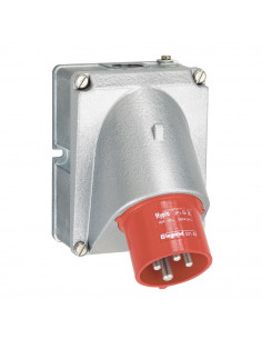 Fiche inclinée Hypra IP44 16A 380V~ à 415V~ 3P+T métal LEGRAND 052163