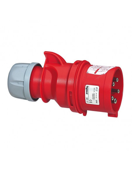 Fiche inverseur de phases P17 IP44 16A 380V~ à 415V~ 3P+T+N LEGRAND 057441