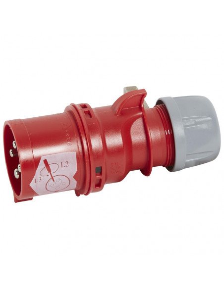 Fiche inverseur de phases P17 IP44 32A 415V 3P+T LEGRAND 058140