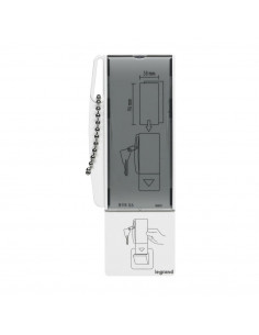 Badge porte-clé avec porte-étiquette pour utilisation avec interrupteur à badge LEGRAND 089806