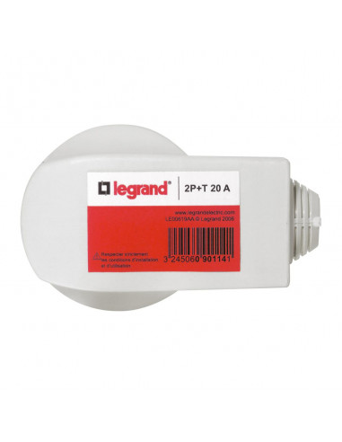 FICHE M COUDEE 2P+T 20A 380V LEGRAND 090114
