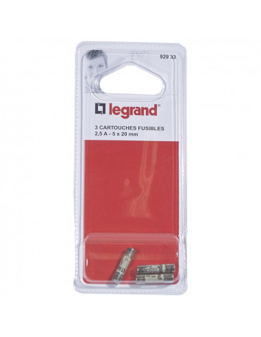 3 CART.2,5A 5X20 LEGRAND 092933