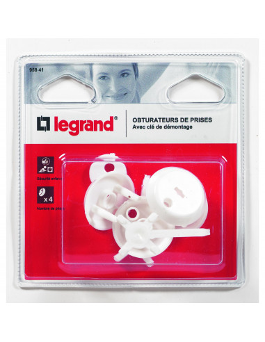 4 OBTURATEURS P.2P+T +CLES LEGRAND 095841